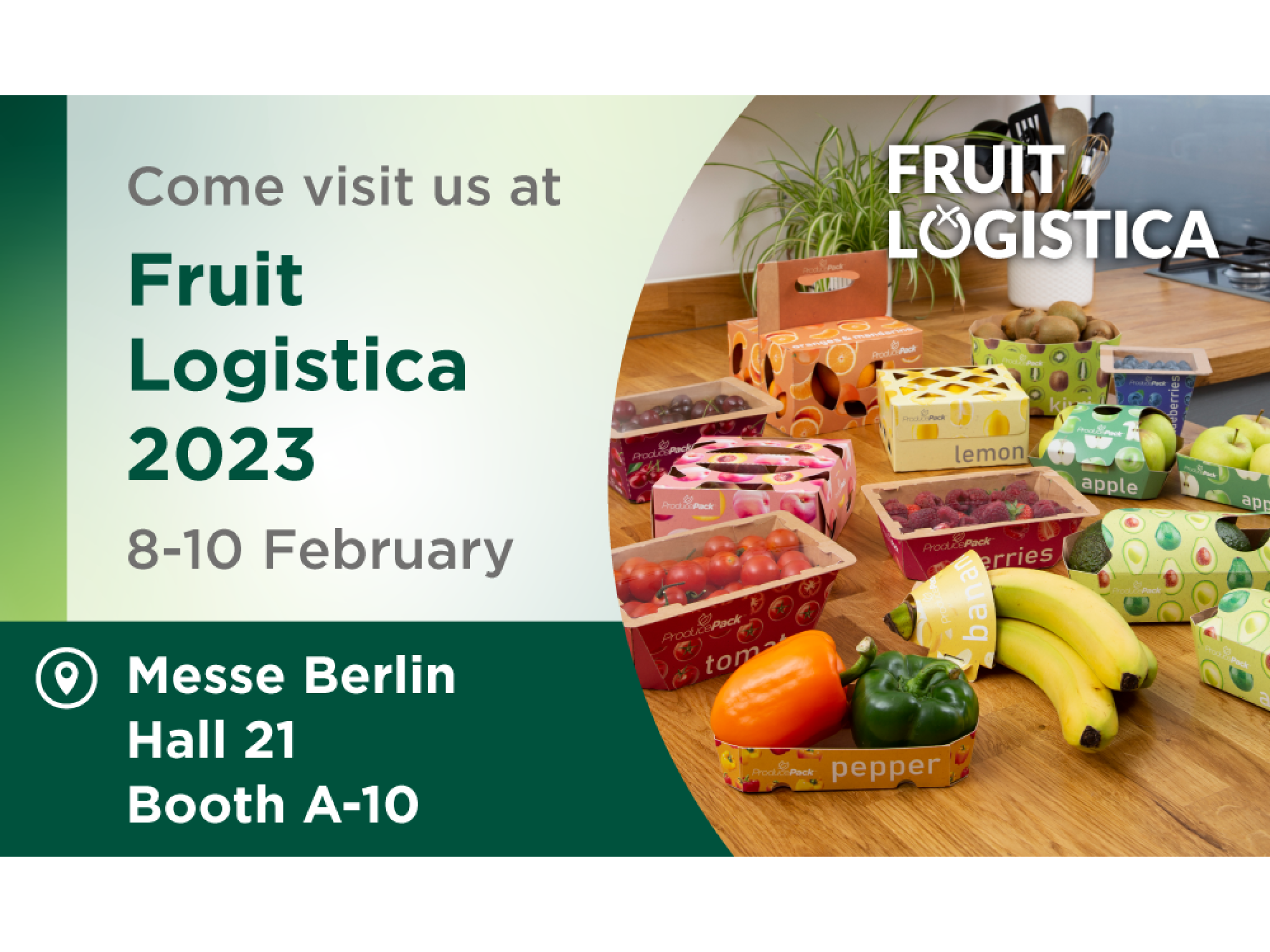 Visite a Graphic Packaging International en Fruit Logistica 2023 y vea nuestra gama completa de empaques para productos frescos.