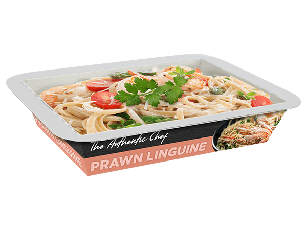 Bandeja PaperSeal™ Cook para comidas listas para horno y microondas - Linguine