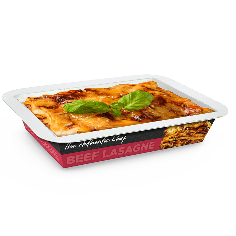 Bandeja PaperSeal™ Cook para comidas listas para horno y microondas