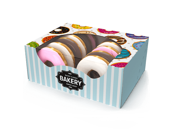 Cajas de panadería para pasteles, donas y productos horneados
