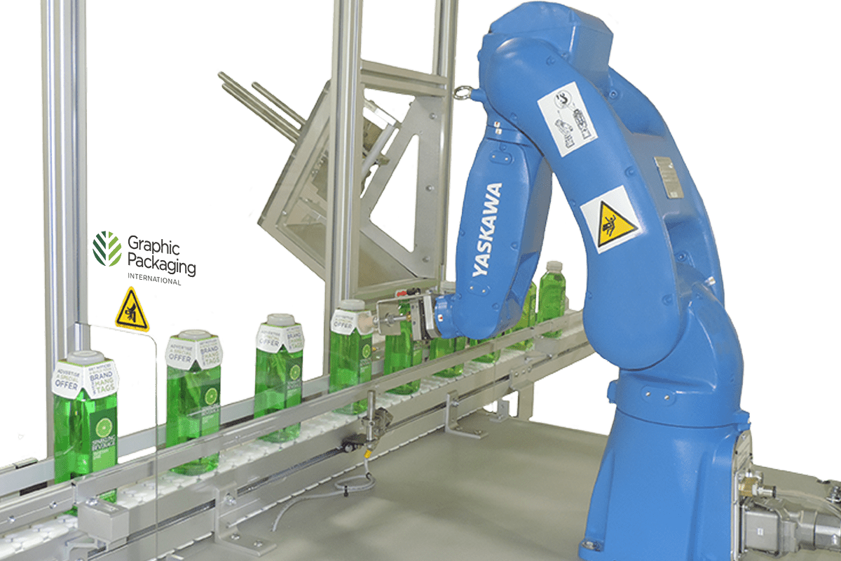Máquina aplicadora robótica de etiquetas colgantes
