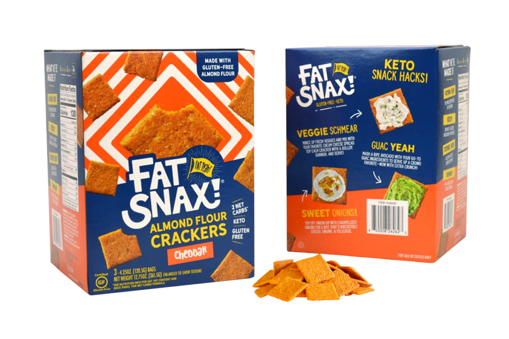 Fat Snax reduce el uso de material con paquete para galletas para la distribución de clubes